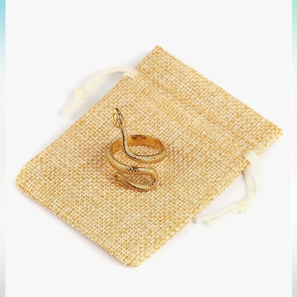 NEW Gold Open Snake Ring Gothic Witchy - Picture 4 of 8
